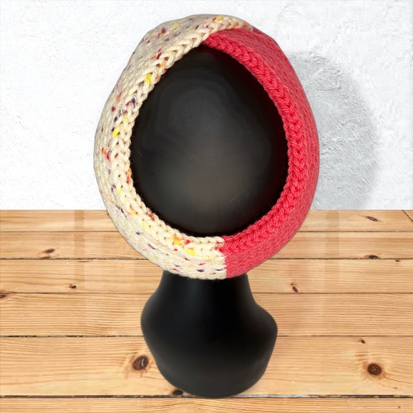 Handmade Knit Twist Ear Warmers Handcrafted Headband Hot Rose & Drizzle Me This - Picture 6 of 9